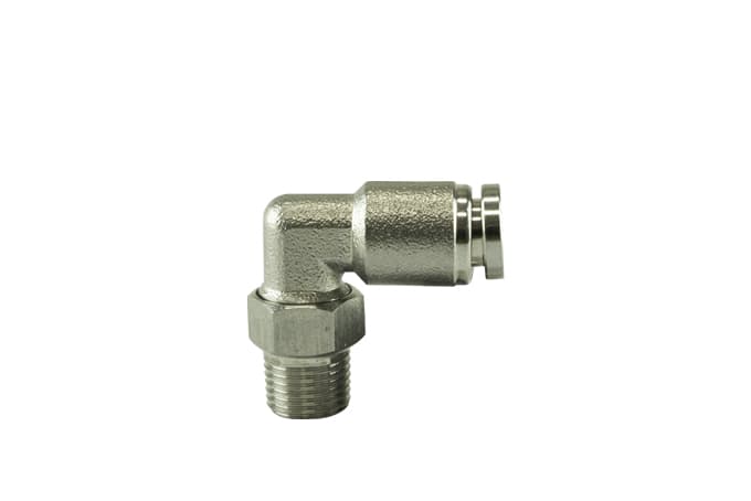 Turbosmart 1/8" NPT 90Deg Pushloc Fitting - SS - 1/4" - TS-0550-3054