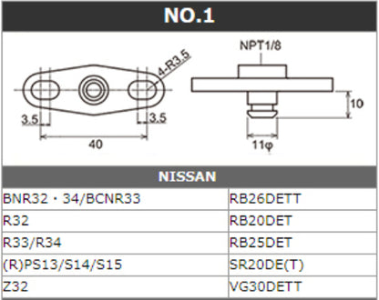 Tomei Fuel Rail Adaptor (Nissan) - 185106