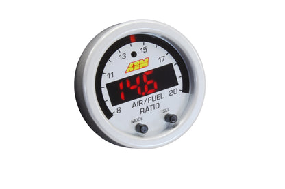 AEM Silver Bezel & White AFR/Lambda Faceplate, - 30-0300-ACC